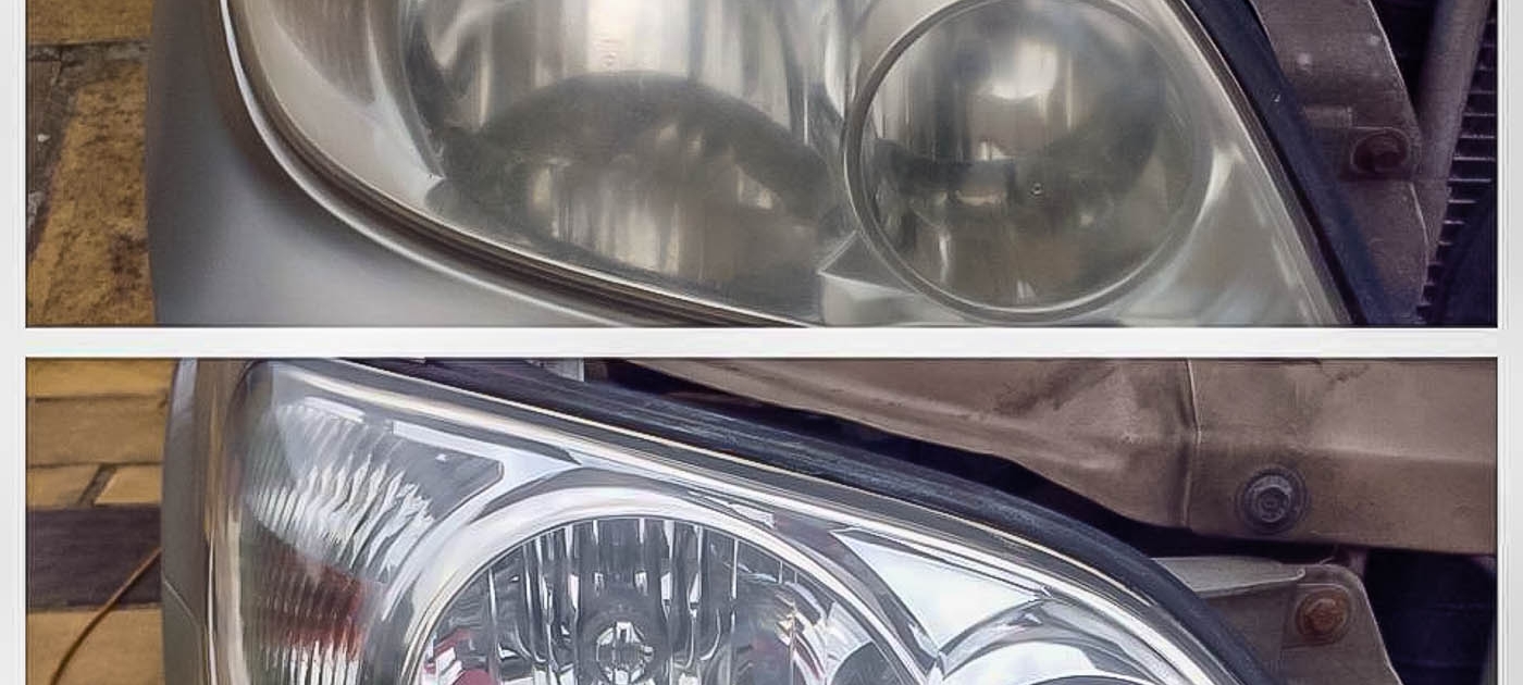 Faded Headlight lens repair before & after by Attention to Detail mobile smart repairs